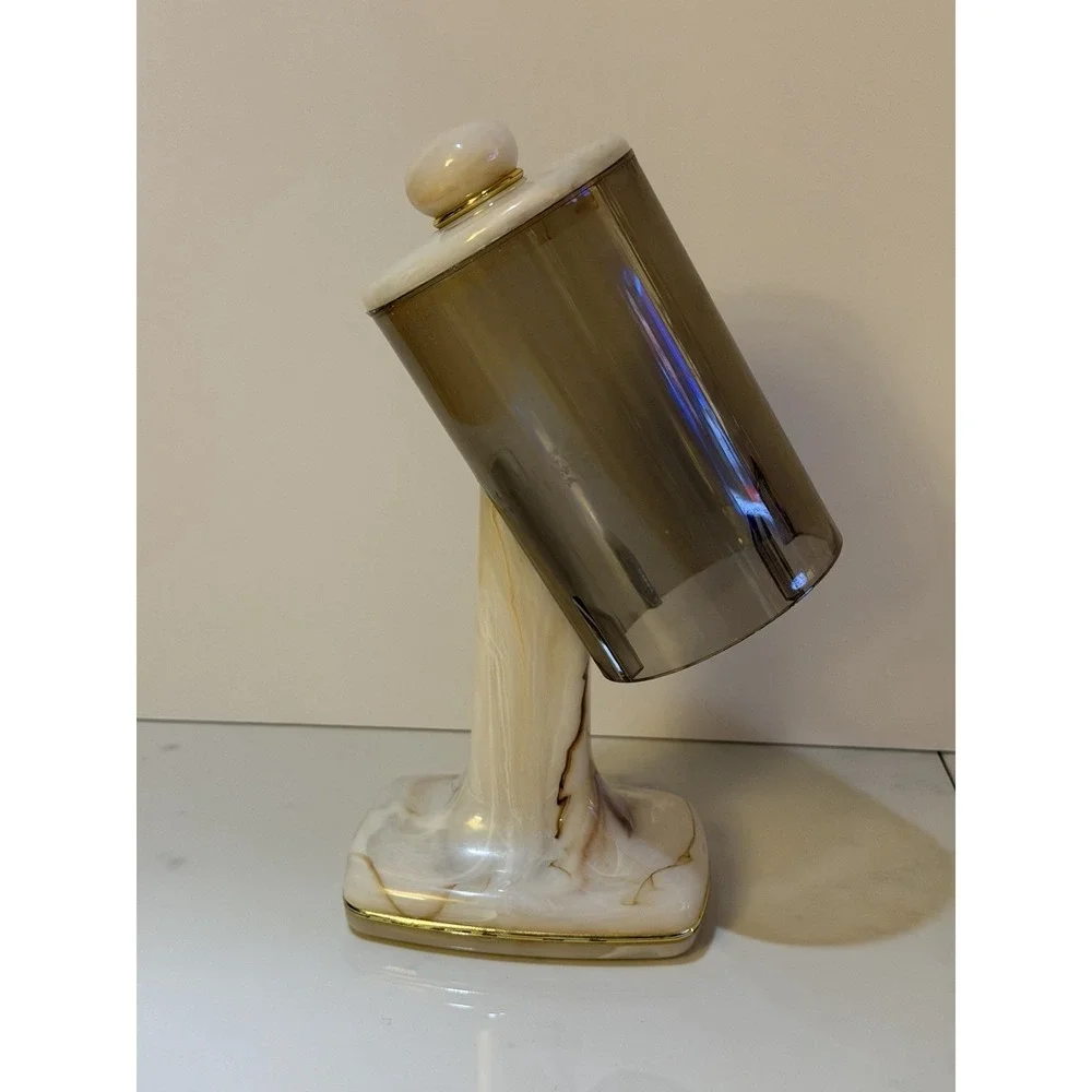 VTG Dixie 3 Oz Size Counter Top Bathroom Cup Dispenser Marbled Plastic